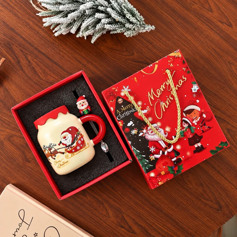Miomu Taza de Cerámica Navideña Santa is Coming