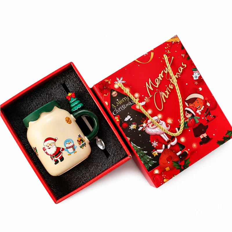 Miomu Taza de Cerámica Navideña Santa is Coming