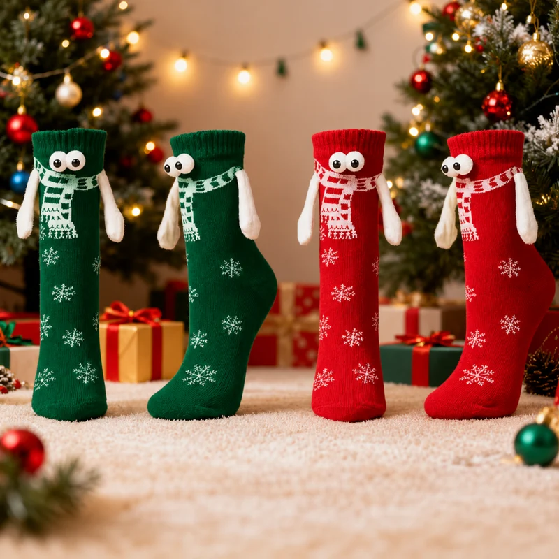 Miomu Calcetines Navideños Dame la Manita