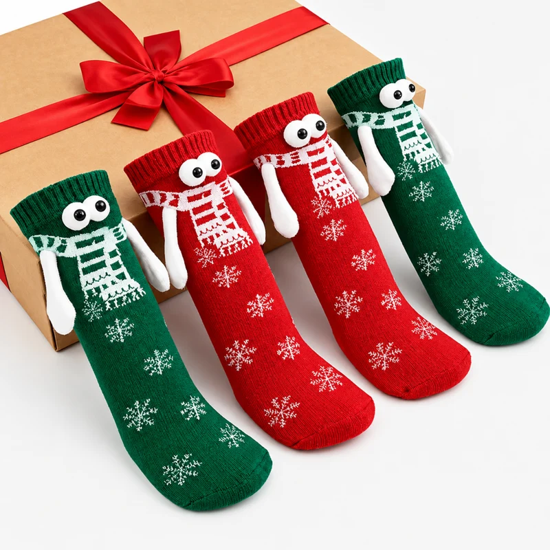 Miomu Calcetines Navideños Dame la Manita