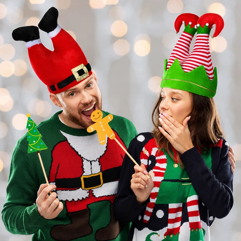 Miomu Sombrero Navideño Patas Arriba