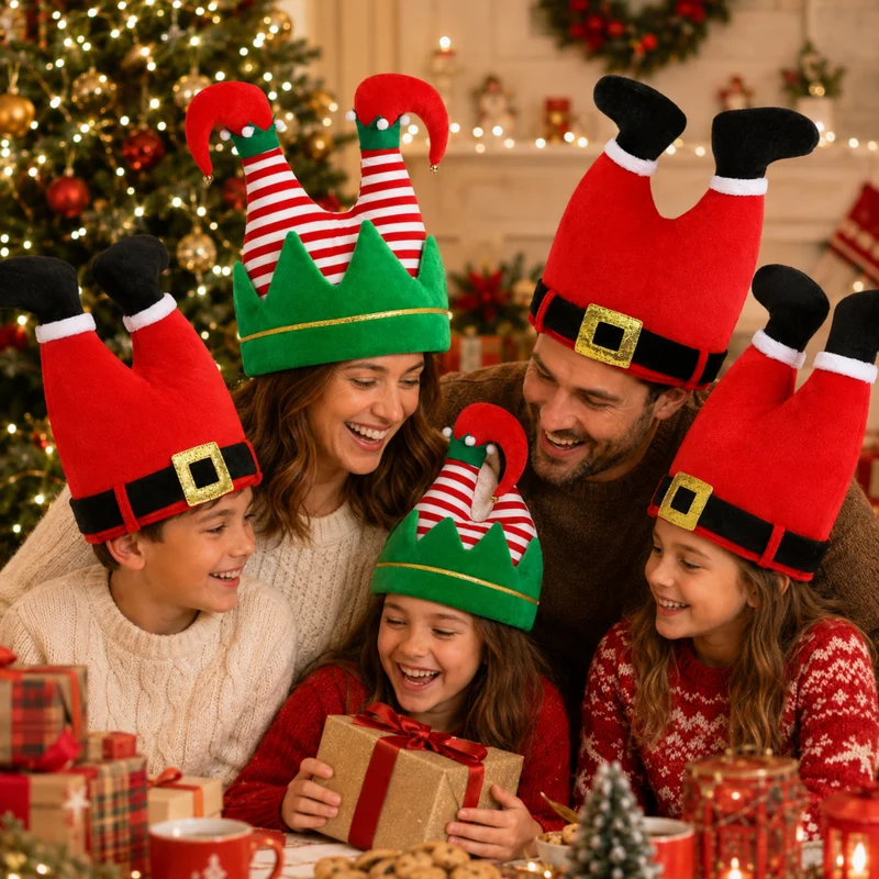 Miomu Sombrero Navideño Patas Arriba