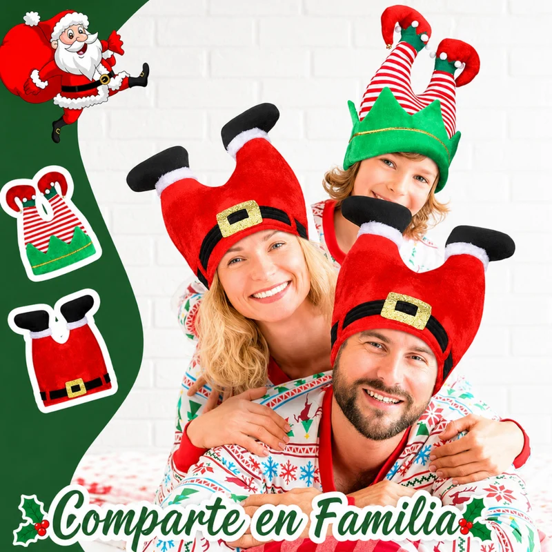 Miomu Sombrero Navideño Patas Arriba