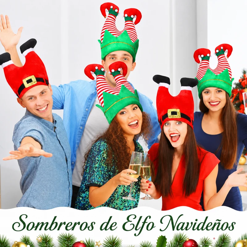 Miomu Sombrero Navideño Patas Arriba