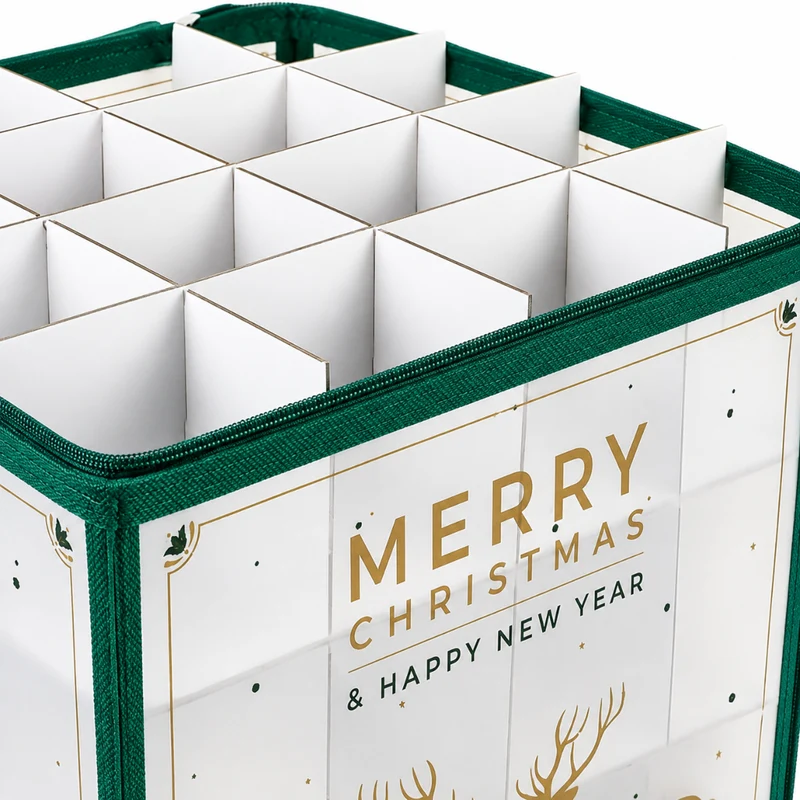 Miomu Caja Organizadora de Ornamentos Navideños
