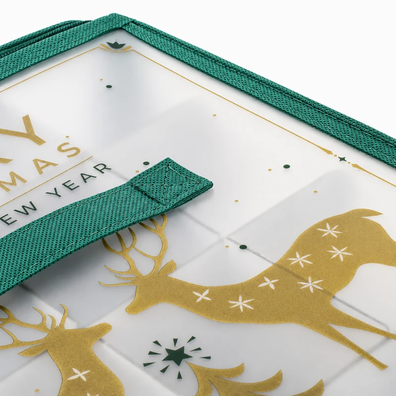 Miomu Caja Organizadora de Ornamentos Navideños