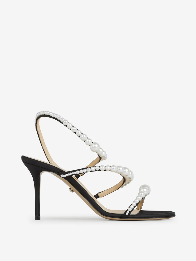 Sandalias Tacón Perlas