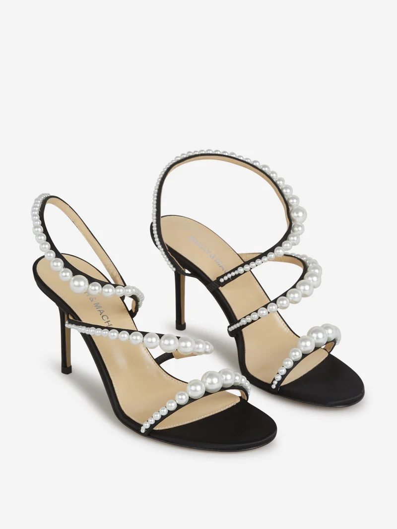 Sandalias Tacón Perlas