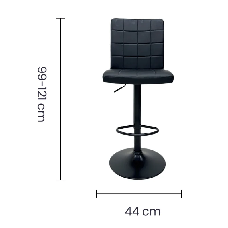 Tokoa Silla de Bar Giratoria y Ajustable 44x99-121cm