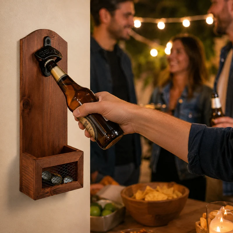 Miomu Abridor de Botellas de Madera