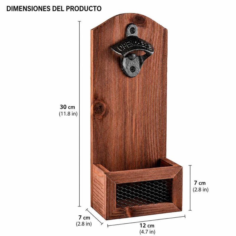 Miomu Abridor de Botellas de Madera