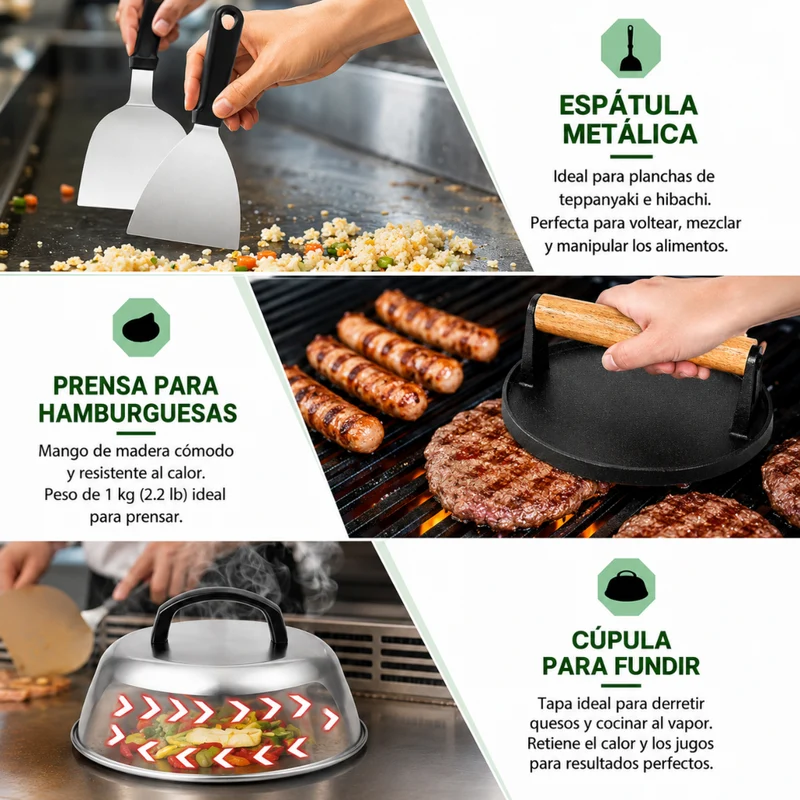 Miomu Set de 27 Utensilios para Parrilla, Momento Parrillero