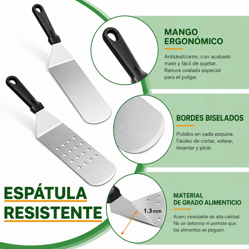Miomu Set de 27 Utensilios para Parrilla, Momento Parrillero