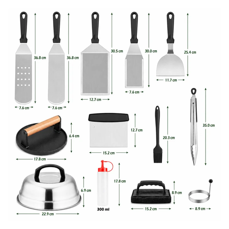 Miomu Set de 27 Utensilios para Parrilla, Momento Parrillero
