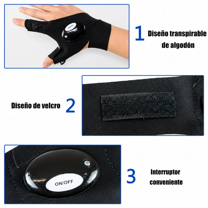 Miomu Guantes con Luz para Reparaciones