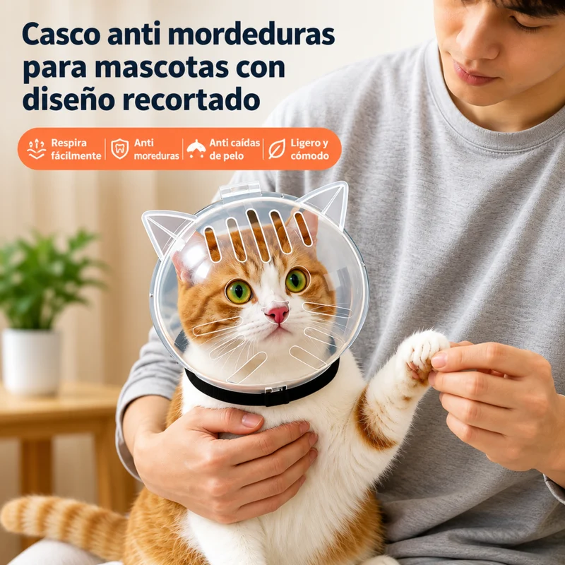 Miomu Collarín Isabelino para Gato Anti Lamido Anti Mordida