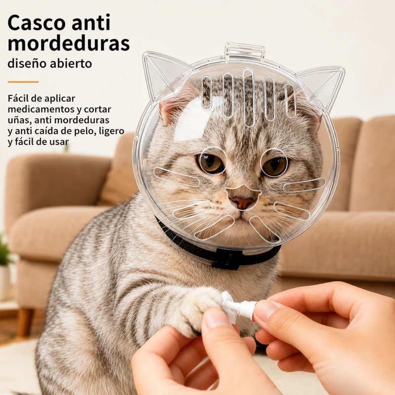 Miomu Collarín Isabelino para Gato Anti Lamido Anti Mordida