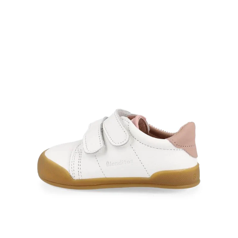 Deportiva barefoot blanco/rosa LONDRES Blanditos