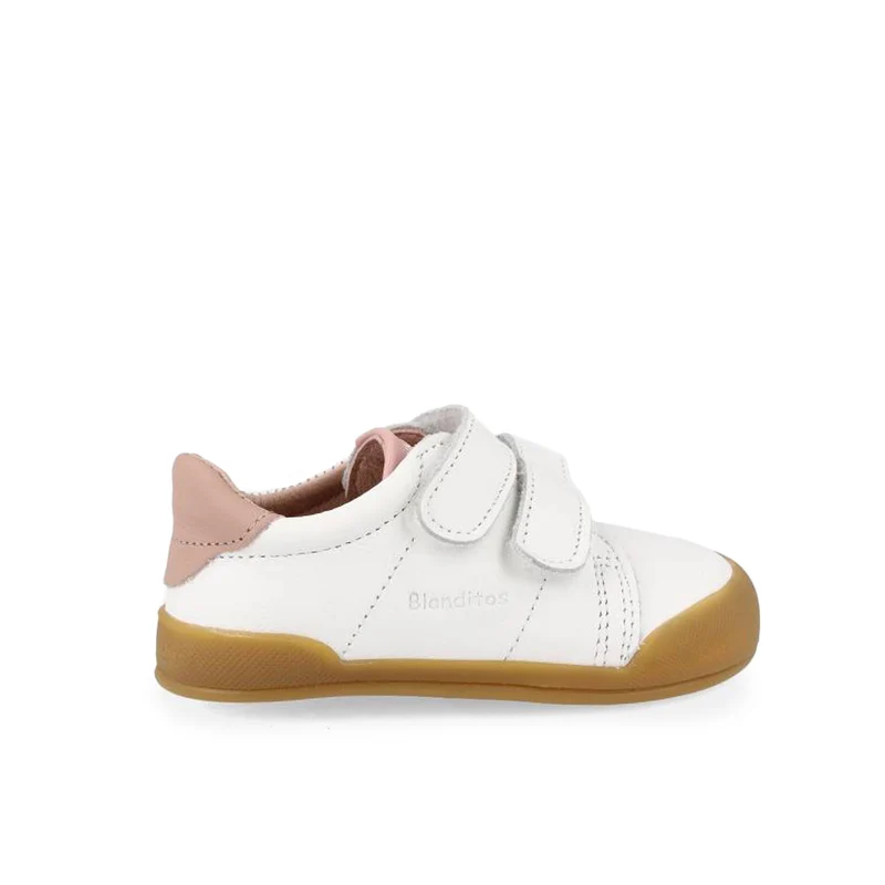 Deportiva barefoot blanco/rosa LONDRES Blanditos