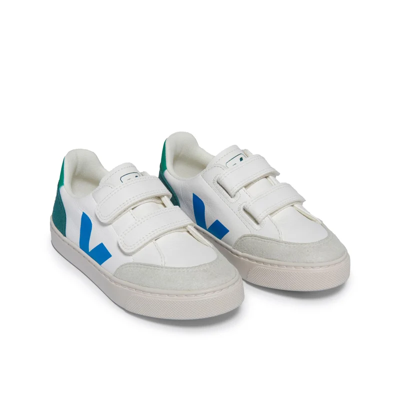 Deportiva blanco/azulón/verde V12VEL Veja