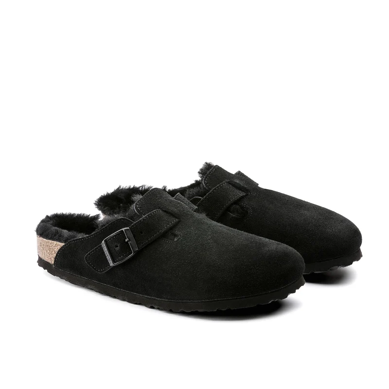 Zueco serraje negro BOSTON Birkenstock