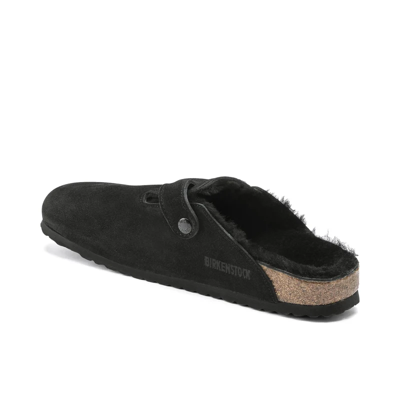 Zueco serraje negro BOSTON Birkenstock