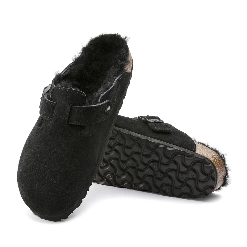Zueco serraje negro BOSTON Birkenstock