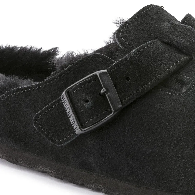 Zueco serraje negro BOSTON Birkenstock