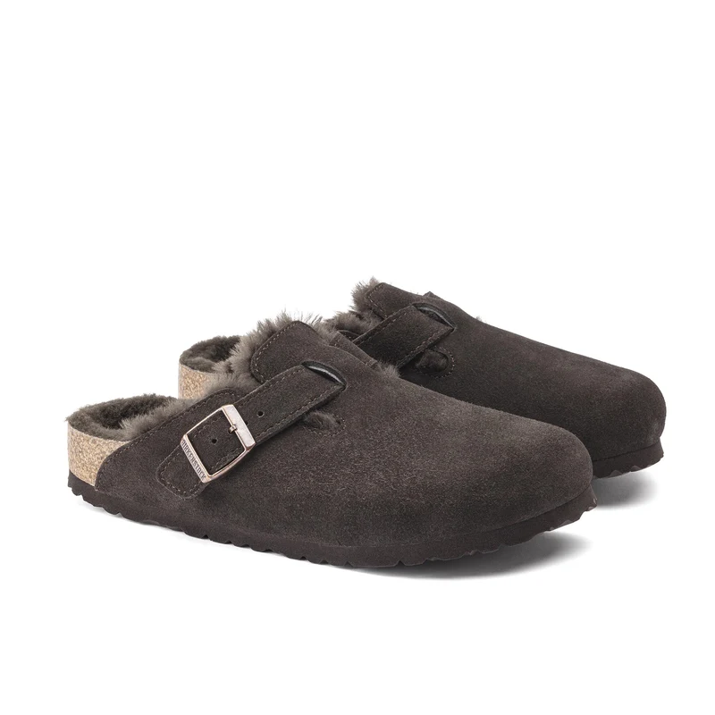 Zueco serraje marrón BOSTON Birkenstock