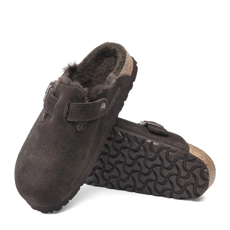Zueco serraje marrón BOSTON Birkenstock