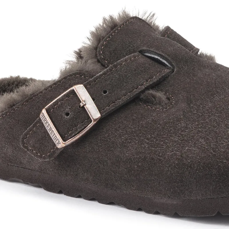 Zueco serraje marrón BOSTON Birkenstock