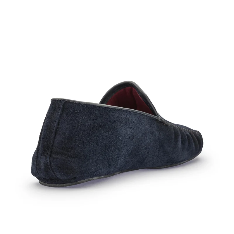 Zapatilla casa serraje azul 130 Jeromín