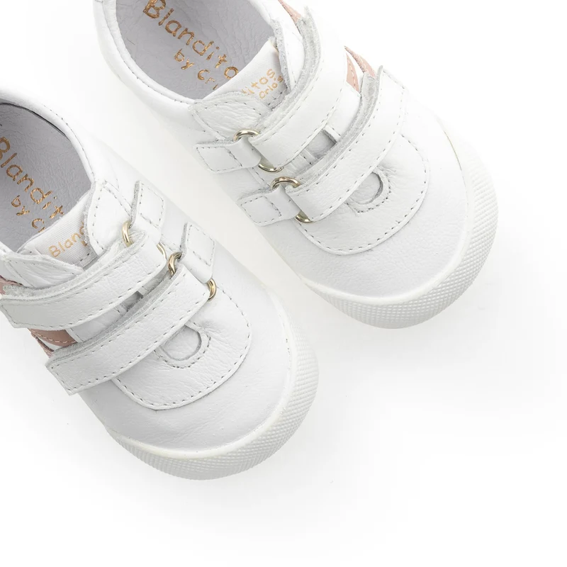 Deportiva barefoot blanco/rosa LUNA Blanditos
