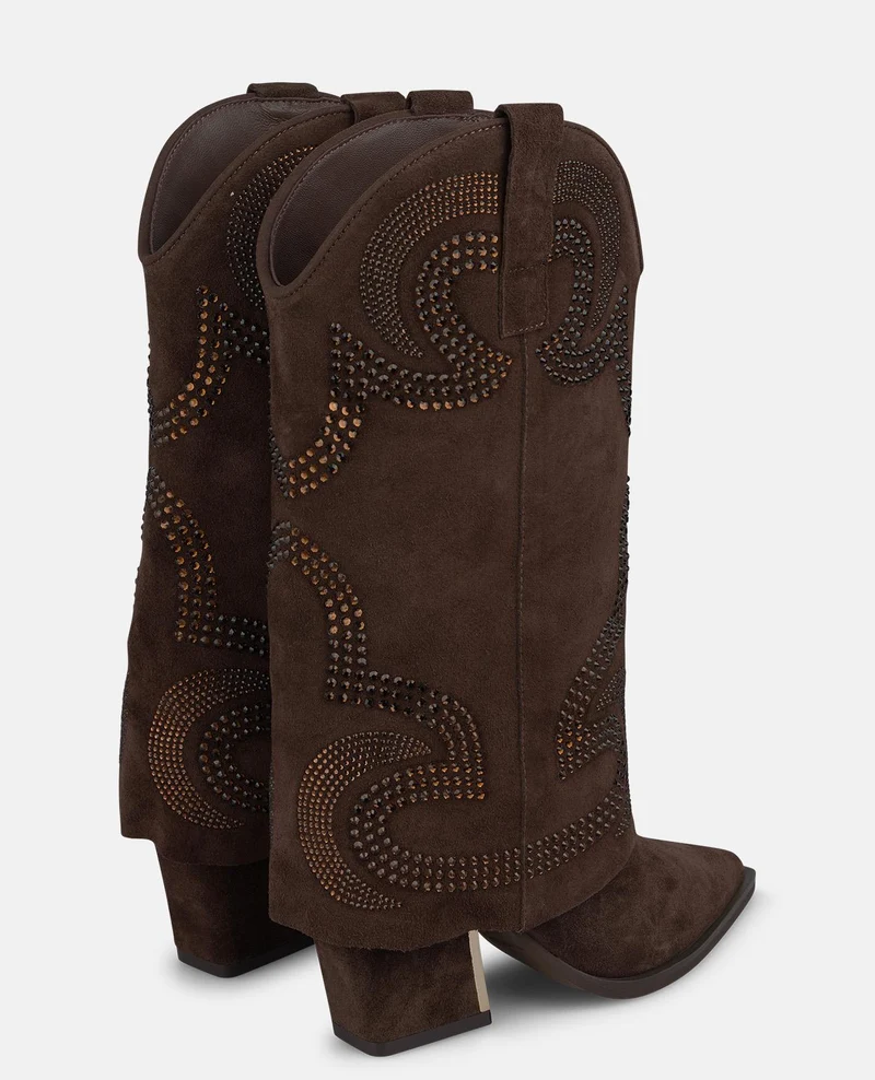 BOTA COWBOY DE ANTE CON DETALLES PEDRERÍA
