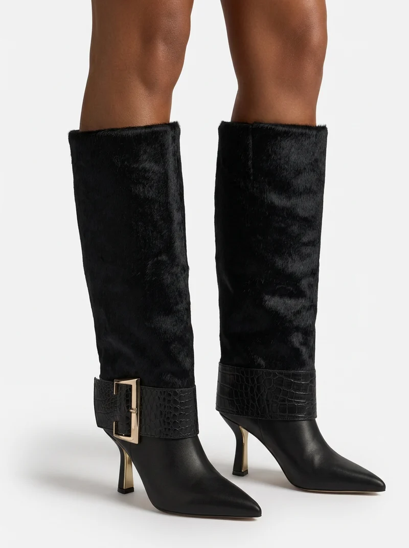 BOTA DE PIEL CON TACÓN