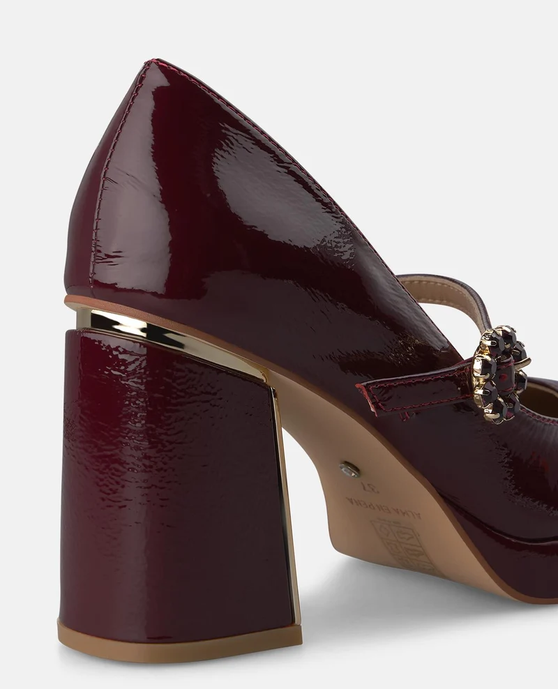 ZAPATO TACÓN CHAROL CON PLATAFORMA
