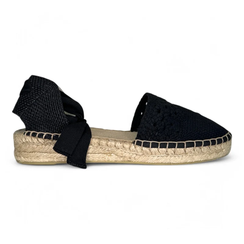 Alpargatas Corina Cintas Croché M4321 Negro