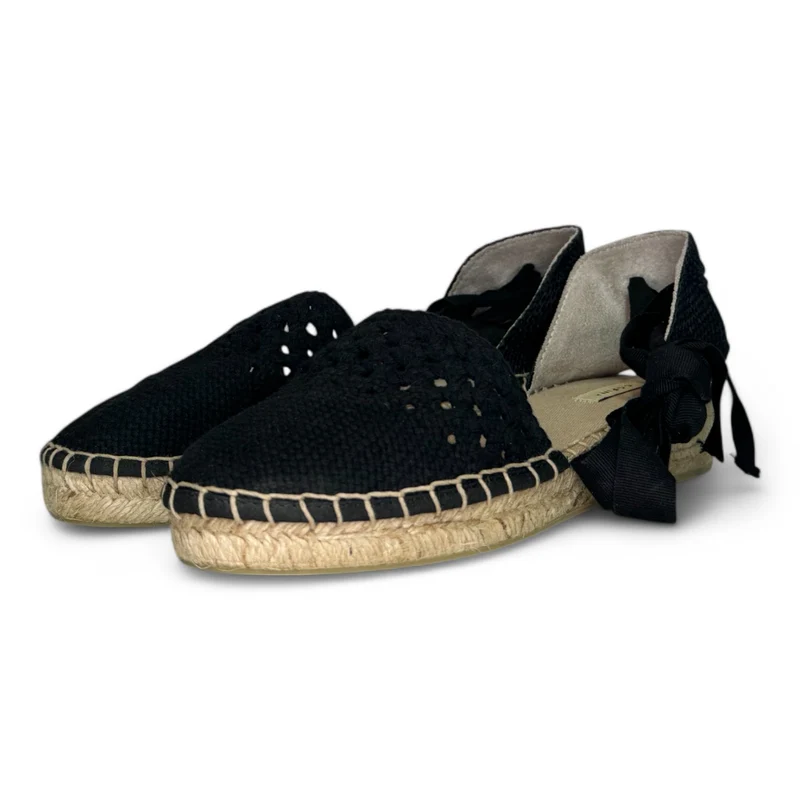 Alpargatas Corina Cintas Croché M4321 Negro