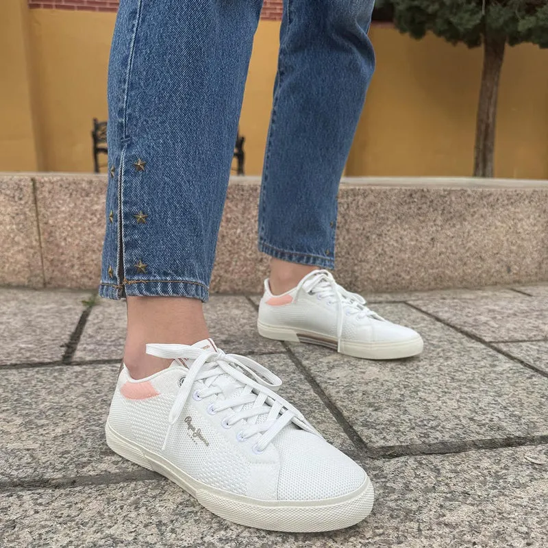 Zapatillas Pepe Jeans Kenton Knit W PLS31601 Blanco
