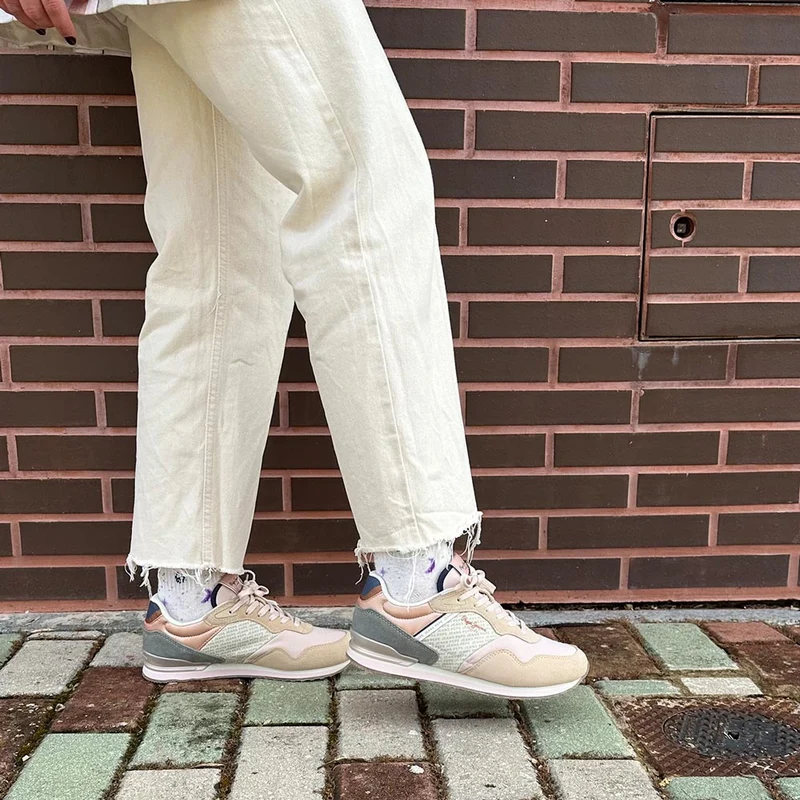 Zapatillas Pepe Jeans London Print W PLS40045 Beige