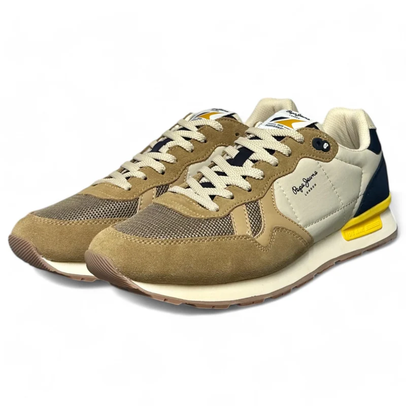 Zapatillas Pepe Jeans Brit Camp M PMS40030 Camel Beige