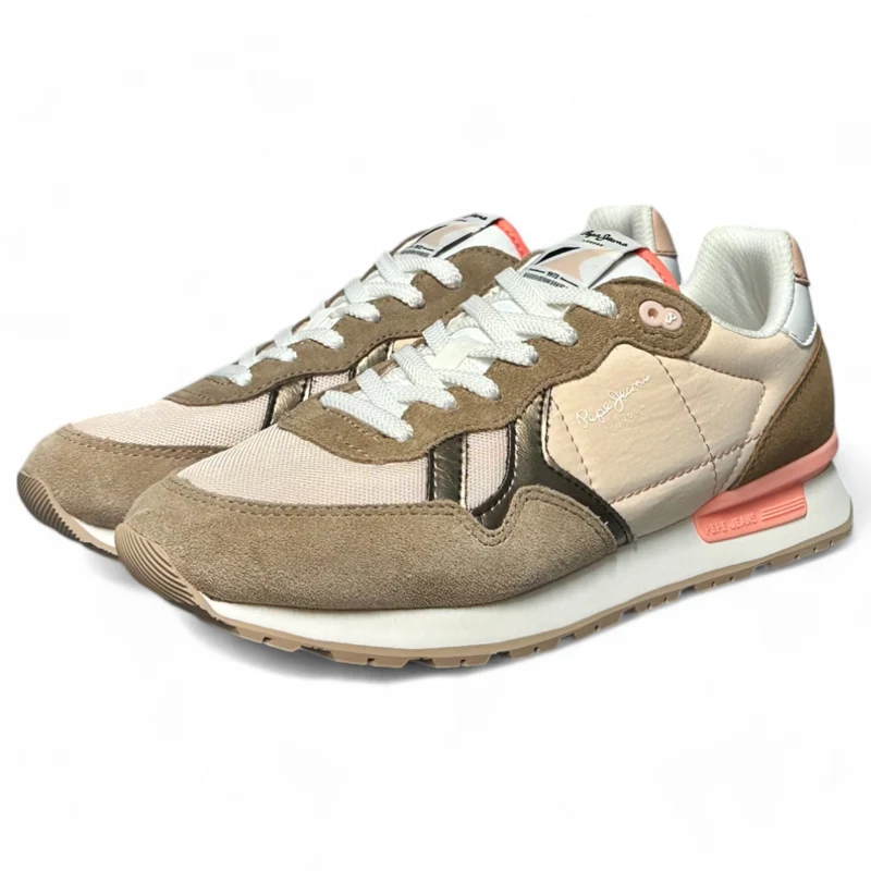 Zapatillas Pepe Jeans Brit Camp W PLS40038 Camel Beige