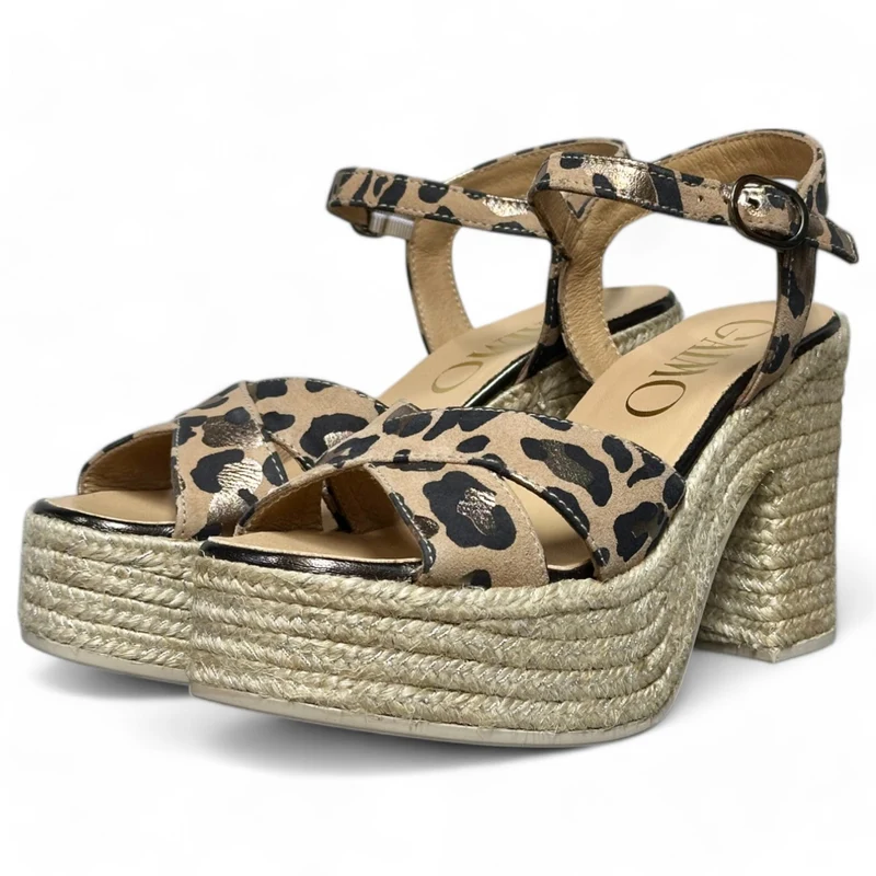 Sandalias de Esparto Gaimo Natalis Leo Metal Nude
