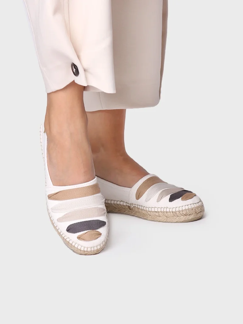Alpargata plana con cintas para mujer | ROSE-CM