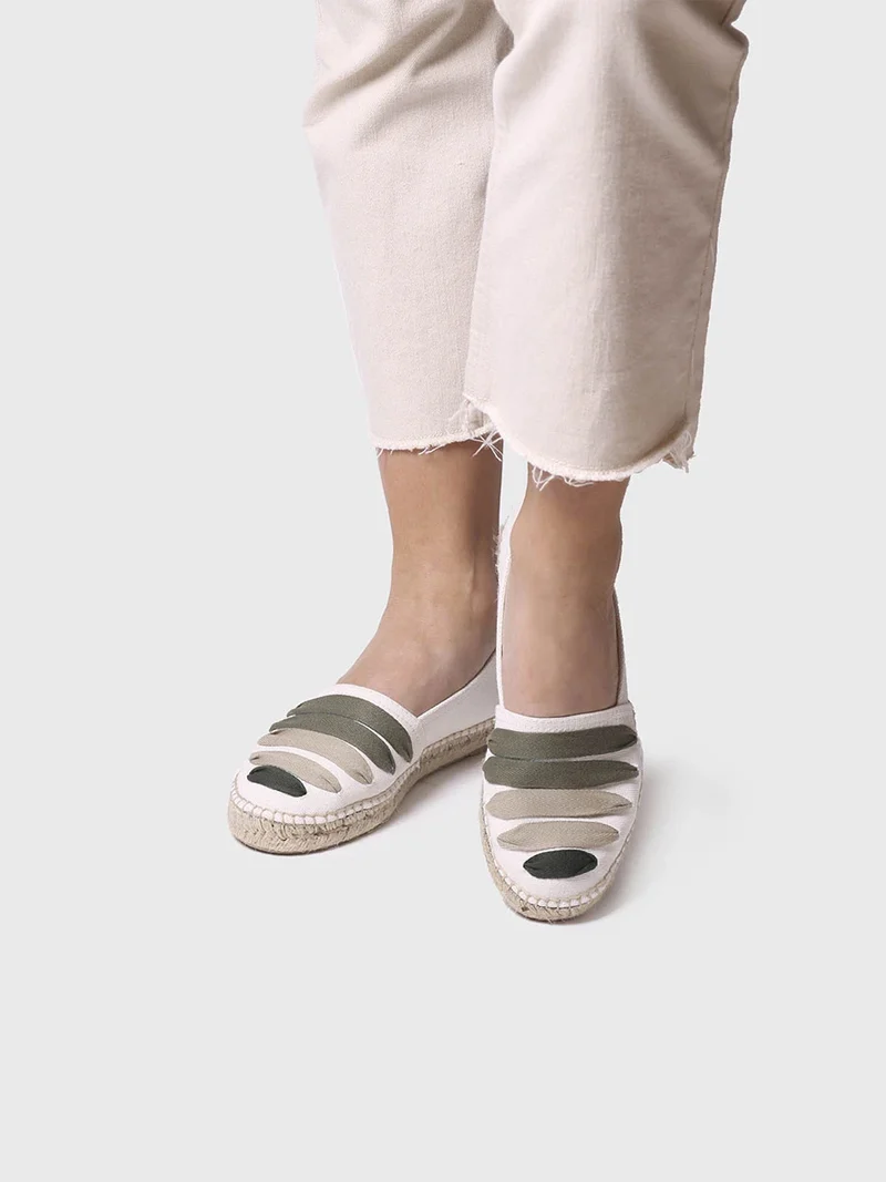 Alpargata plana con cintas para mujer | ROSE-CM
