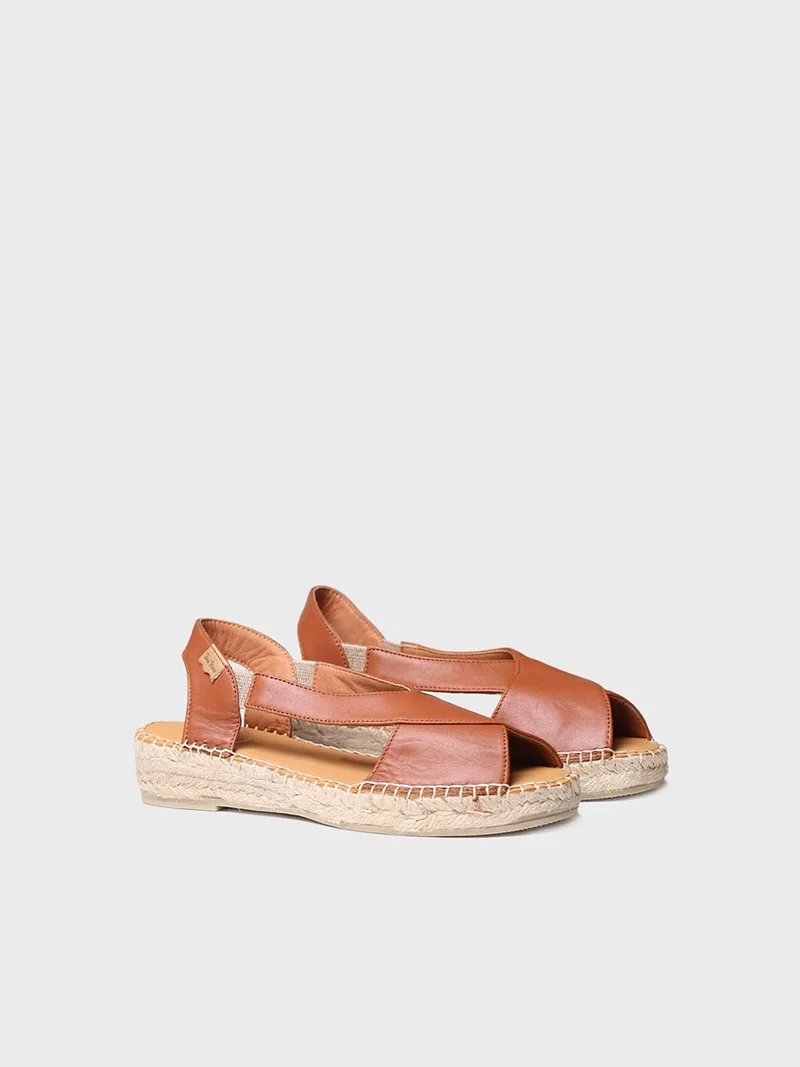 Sandalias de mujer en piel con tiras cruzadas | ELDA-P