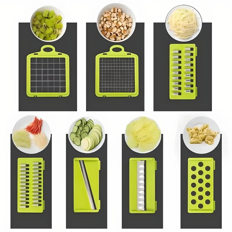 Miomu Cortador Manual de Verduras Multifuncional, Diseño 12 en 1