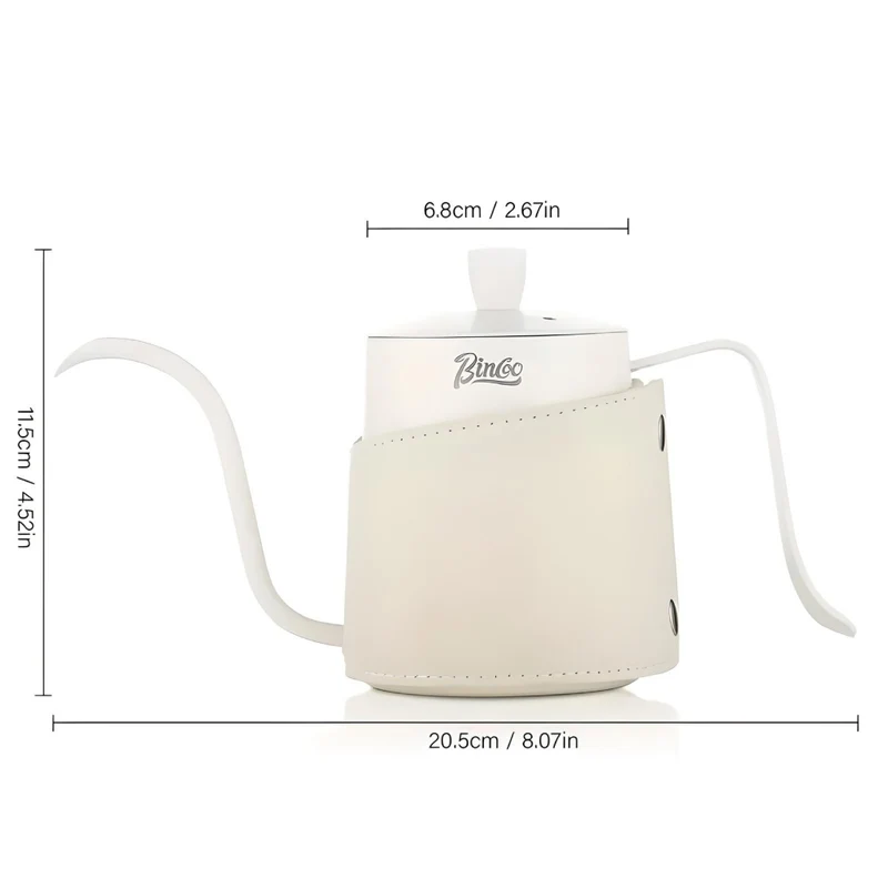 Miomu Tetera Blanca de Cuello Cisne, 350ml