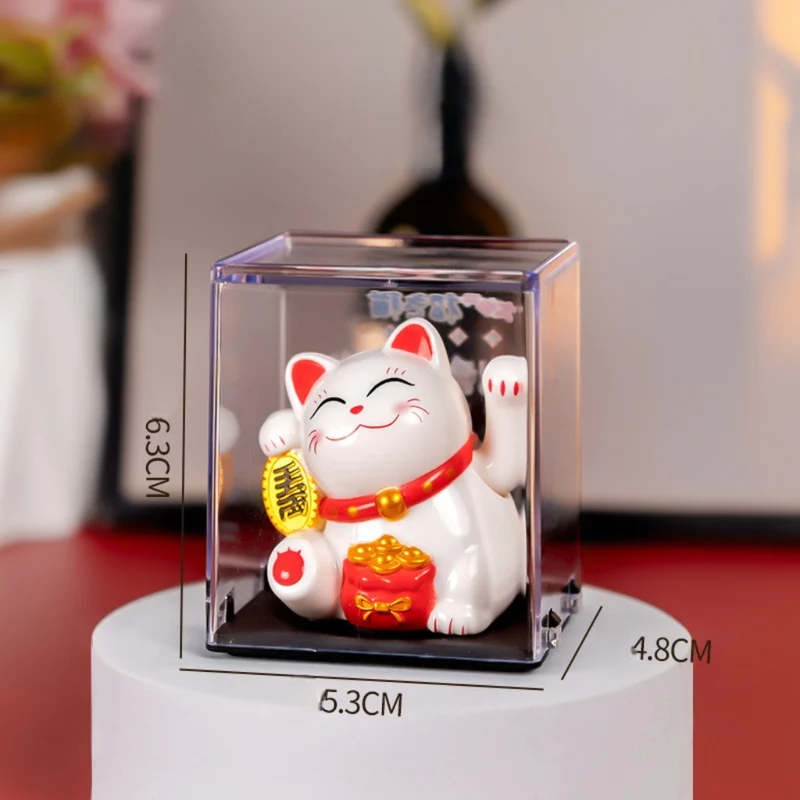 Miomu Gato Asiático de la Suerte con Panel Solar