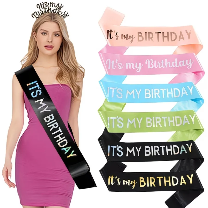 Miomu Bandas Decorativas para Fiesta, It´s My Birthday